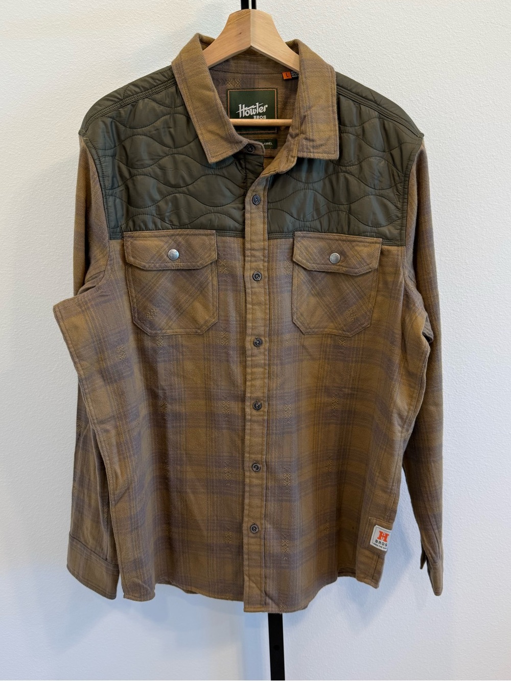 Howler Brothers Quintana Quilted Flannel Jacket  Big Barrett Plaid Swamp Color